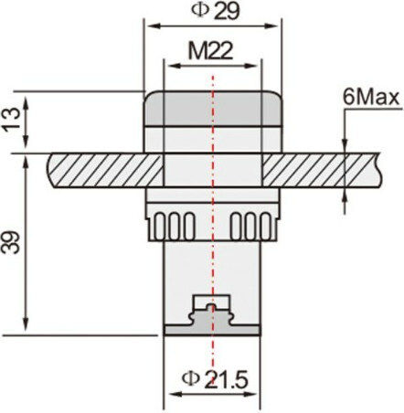 LED Ενδεικτική Λυχνία 220V Κίτρινο 1τμχ 30815-022