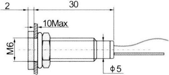 LED Ενδεικτική Λυχνία Κίτρινο 1τμχ 30802-011