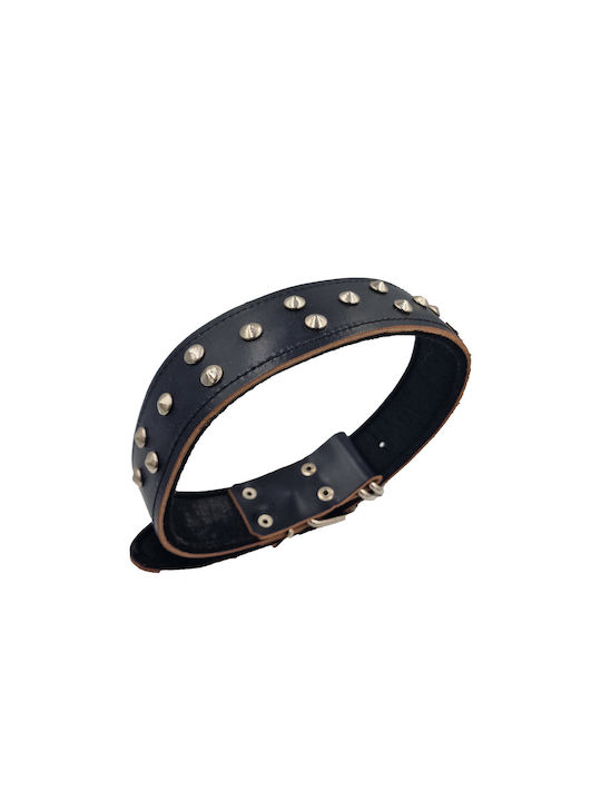 ByLeather Dog Collar Leather in Black color Small 60cm