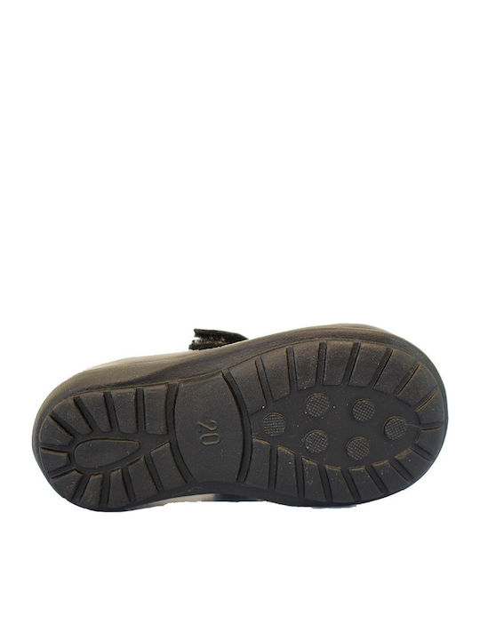 Kids Anatomic Patent Leather Ballerinas  with Hoop & Loop Closure Black