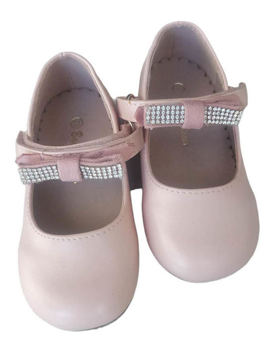 Bacio & Bacio Kids Anatomic Ballerinas with Hoop & Loop Closure Pink