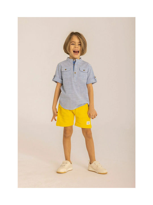 Minoti Kids Athletic Shorts/Bermuda Day At Coast Yellow