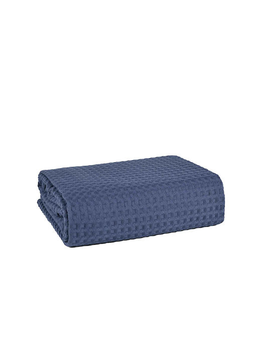 Αιγαίον Κουβέρτα Πικέ Υπέρδιπλη 240x250εκ. Federal Blue