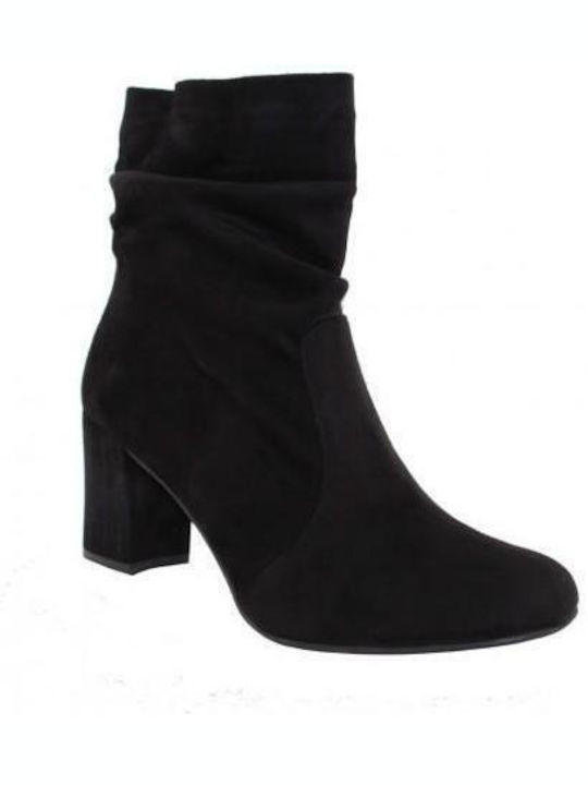 Stefania Shoes Suede Women's Ankle Boots Black