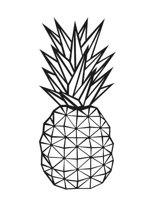 Metallic Wall Hanging Decor Pineapple 22x55cm