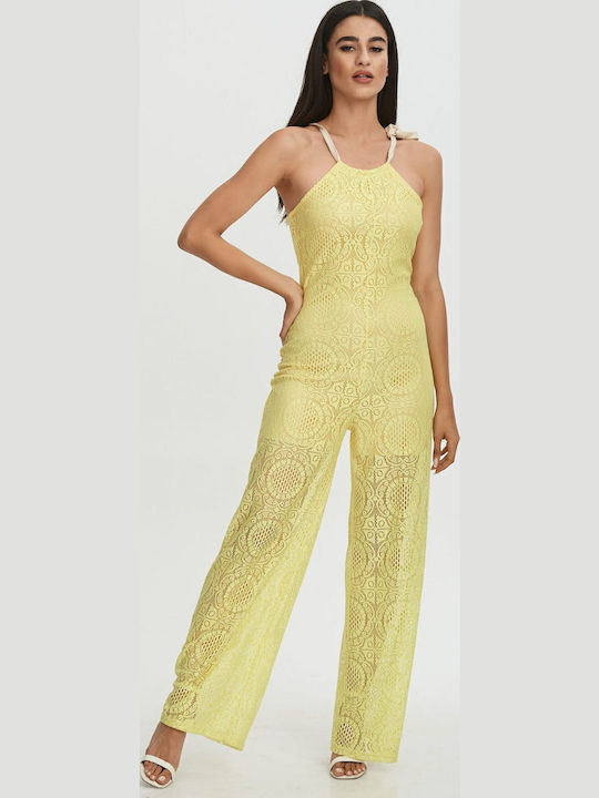 Women's Sleeveless One-piece Suit Yellow