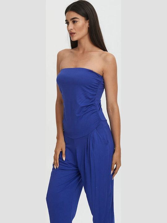 Women's Strapless One-piece Suit Blue