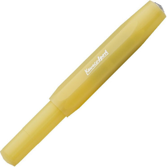Kaweco Frosted Sport Banana Writing Pen Extra Broad Yellow