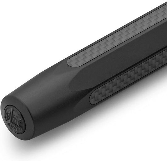 Kaweco Ac Sport Stilou De Scris Foarte Larg Negru Din Aluminiu Cu Cerneală Neagră
