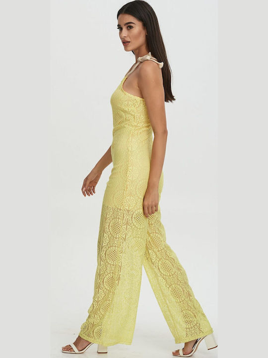 Women's Sleeveless One-piece Suit Yellow