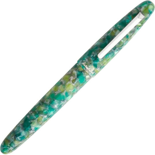 Esterbrook Pens Esterbrook Estie Sea Glass Pt Oversize Πένα Γραφής Medium Πράσινη Γυάλινη με Μπλε Μελάνι