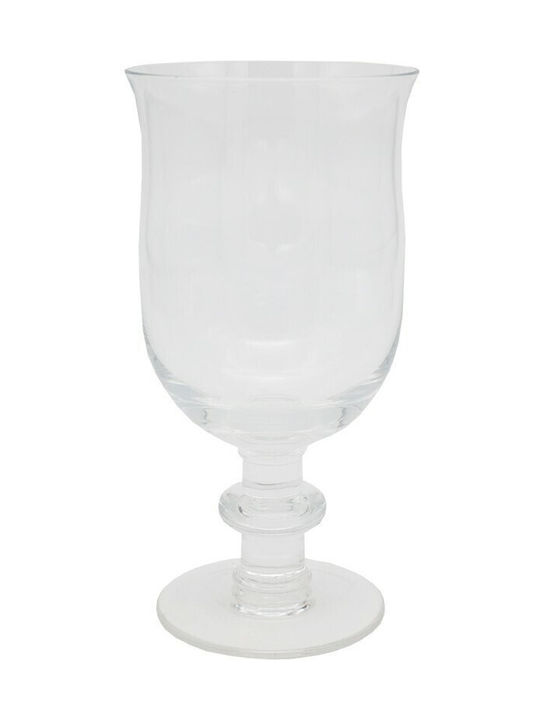 Candle Holder suitable for Tealights Glass in Transparent Color 9.5x9.5x18.5cm 1pcs