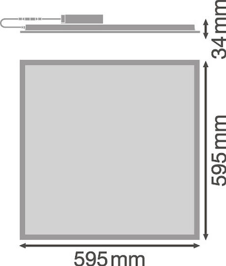 Ledvance Panel LED Panel 33W με Θερμό Λευκό Φως