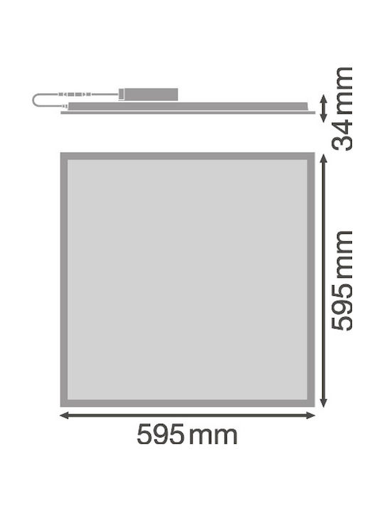 Ledvance Panel LED Panel 33W με Φυσικό Λευκό Φως