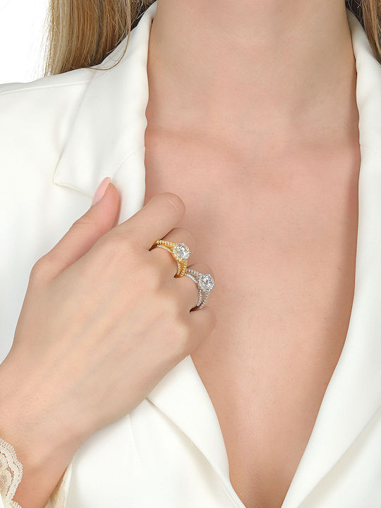 Prince Silvero Single Stone Ring From Silver