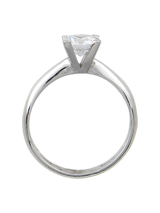 Savvidis Single Stone from White Gold 14K