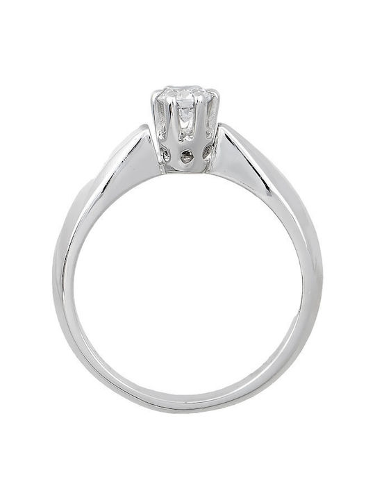 Savvidis Single Stone from White Gold 14K