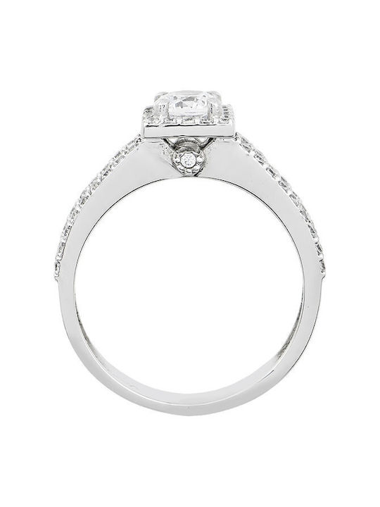 Savvidis Single Stone from White Gold 14K