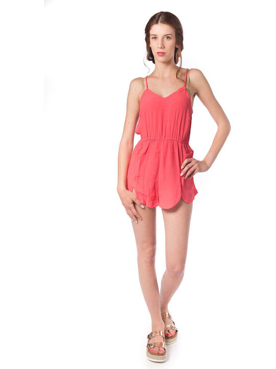 Damen Einteiler Shorts Orange