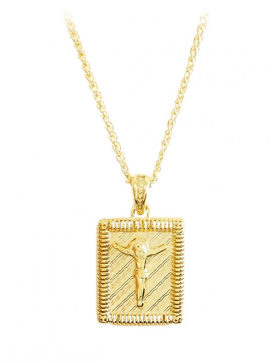 Art d or Anhänger Kinder Amulett Beidseitig mit Kette Konstantinato aus Gold 9K ARDP-KAL-220