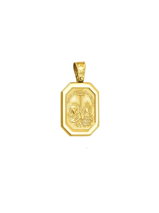 Pendant Kids Talisman Double Sided Constantine from Gold 14K APP-20530