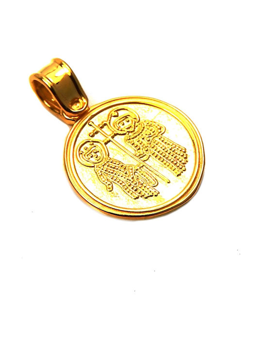 Anhänger Kinder Amulett Beidseitig mit Kette Konstantinato aus Gold 9K PLK-KAL-112