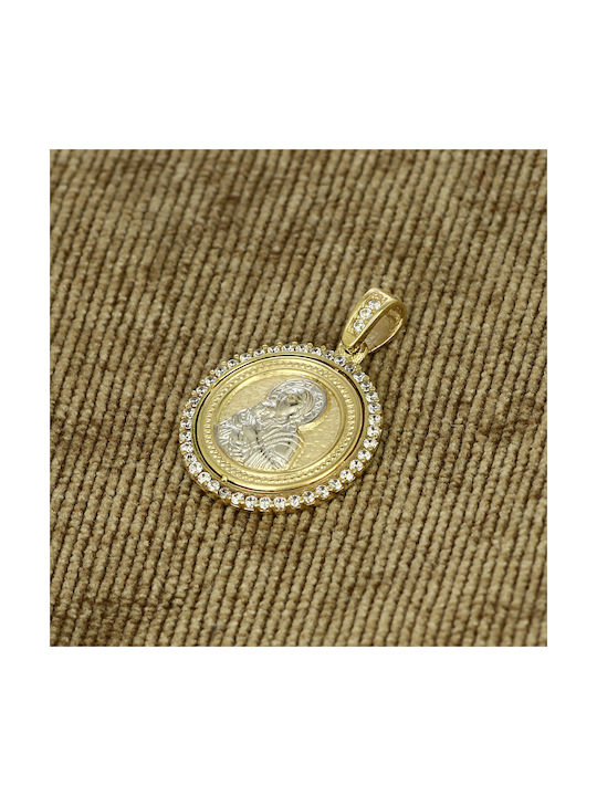 Pendant Kids Talisman with Virgin Mary from Gold 9K P-51906