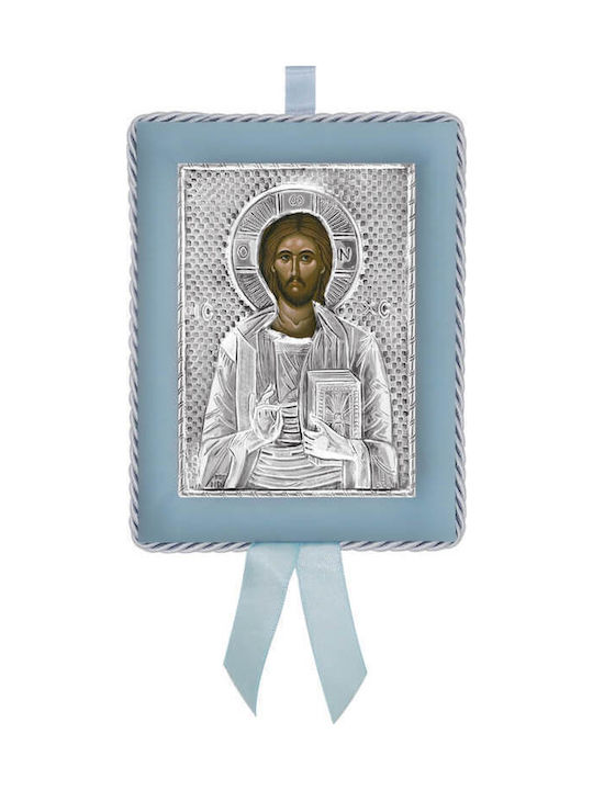 SilverBrand.gr Saint Icon Kids Talisman with Jesus Christ made of Silver 1007712A BOY
