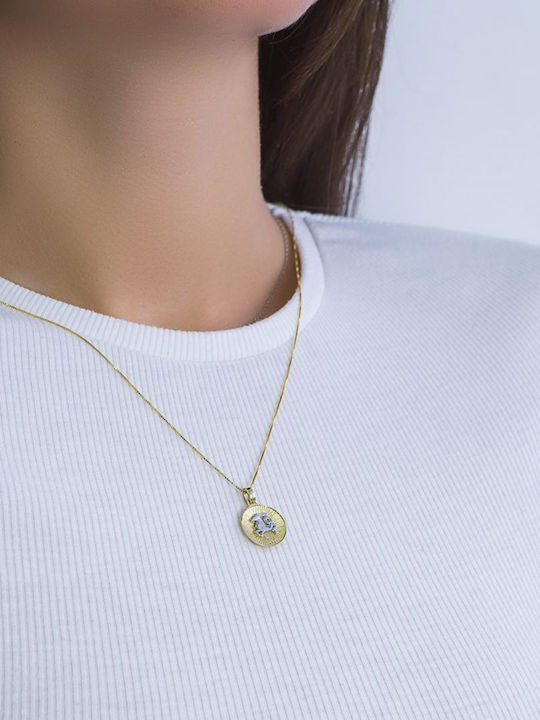 Anhänger Kinder Amulett Beidseitig aus Gold 14K ZD234