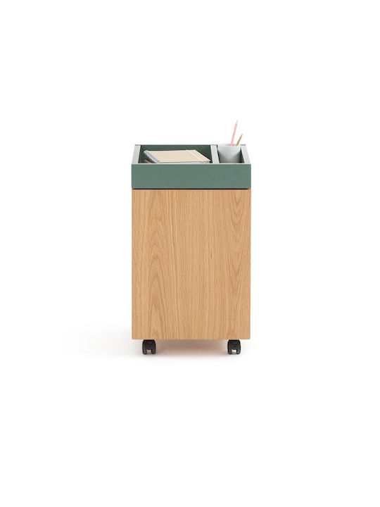 Ντουλάπι Γραφείου από MDF με Ρόδες Δρυς 35x42x57cm