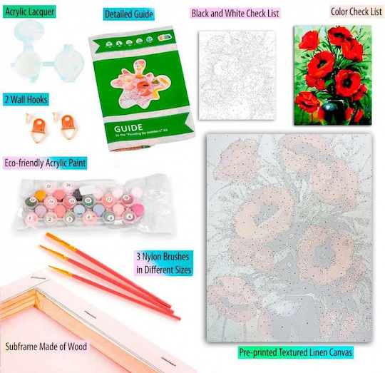 Buchet cu maci Set de Colorat 50x40cm