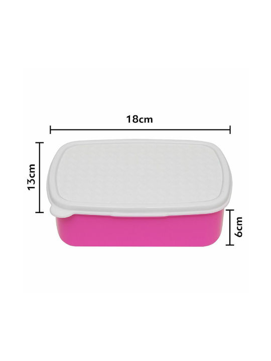 Koupakoupa Plastic Lunch Box Comic Oh Pink 18x13cm