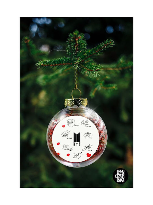 Christmas Plastic Ball Ornament Transparent 8cm