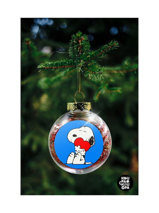 Weihnachtshänger Kugel Ornament Plastik Rot 8cm