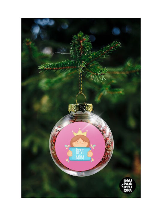 Weihnachtshänger Kugel Ornament Plastik Rot 8cm