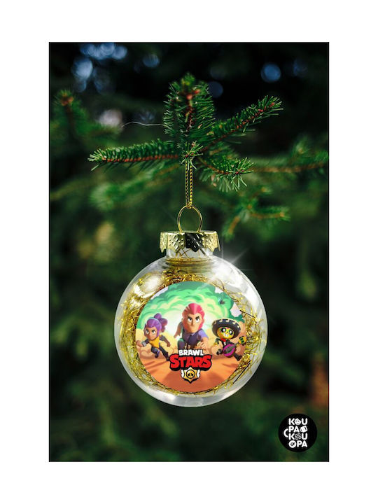 Weihnachtshänger Kugel Ornament Plastik Gold 8cm