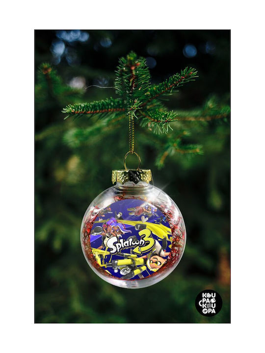 Christmas Plastic Ball Ornament Transparent 8cm