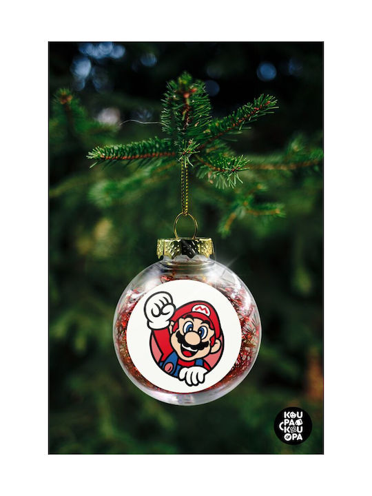 Christmas Plastic Ball Ornament Transparent 8cm