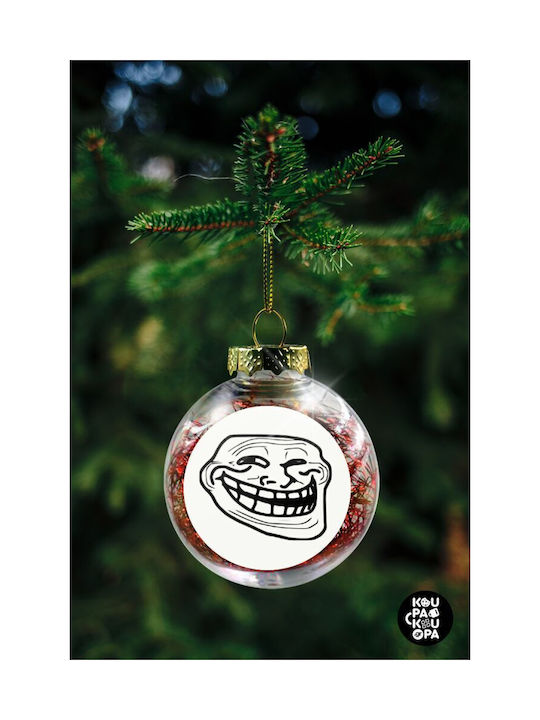 Weihnachtshänger Kugel Ornament Plastik Durchsichtig 8cm