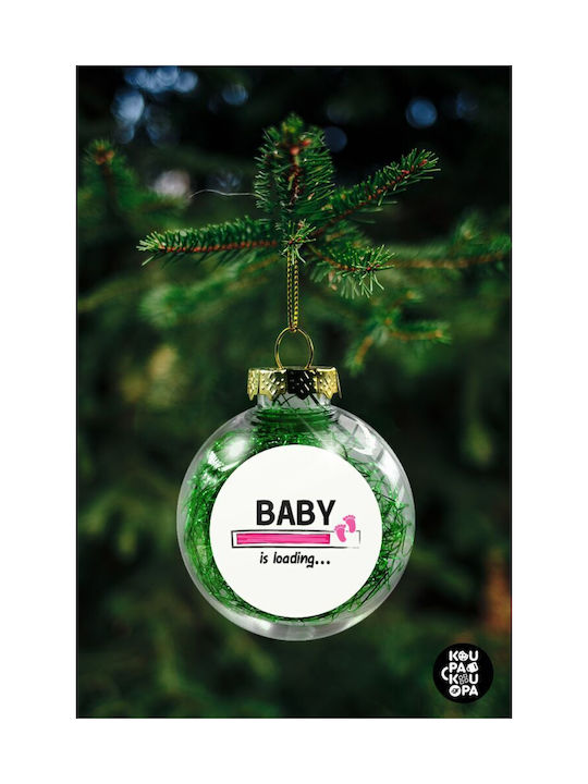 Christmas Plastic Ball Ornament Transparent 8cm