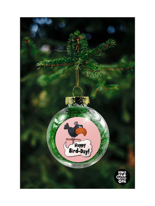 Weihnachtshänger Kugel Ornament Plastik Grün 8cm