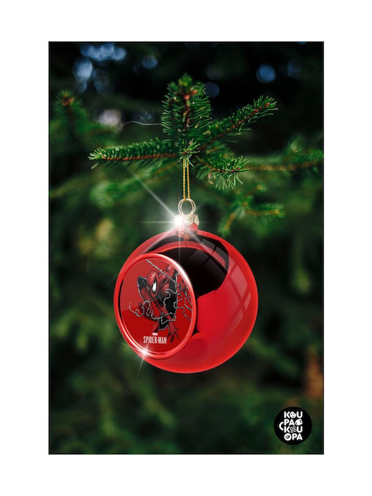 Spider-man Weihnachtshänger Kugel Ornament Plastik Rot 8cm