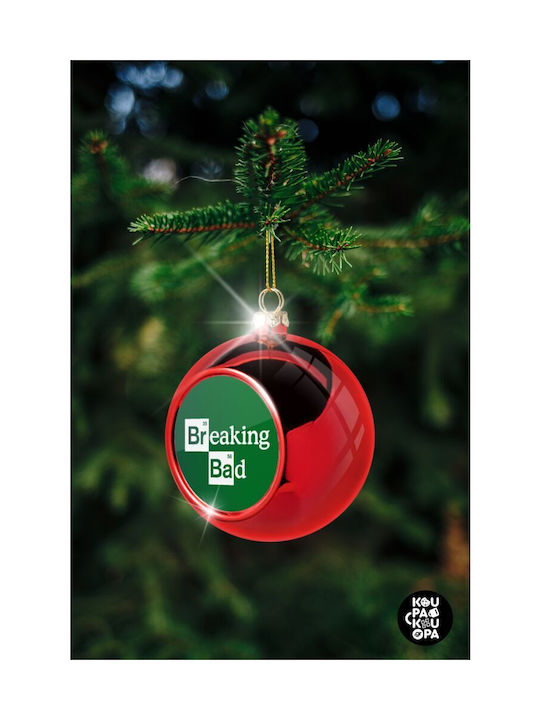 Weihnachtshänger Kugel Ornament Plastik Rot 8cm