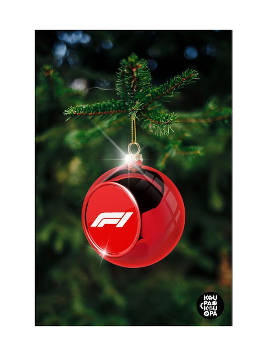 Christmas Plastic Ball Ornament Red 8cm