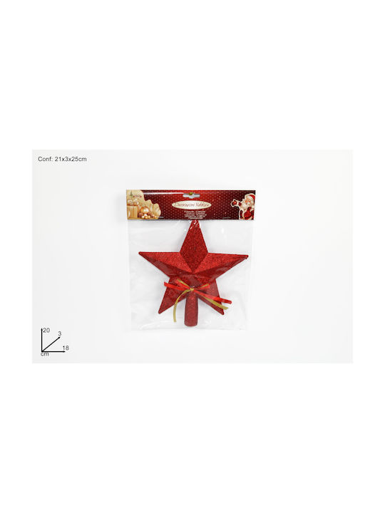 Due esse Christmas Star Ornament Red 3.5x3.5cm