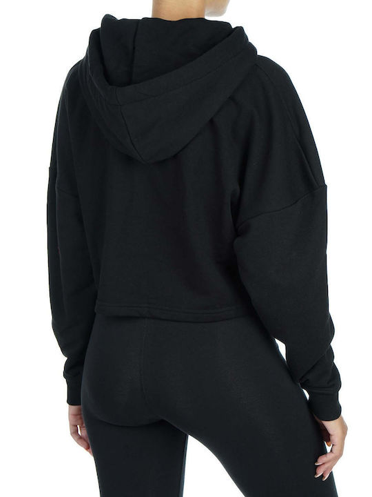 Alpha Industries Basic Hoody Cos Wmn 116057 Women's Cropped Hooded Sweatshirt Black