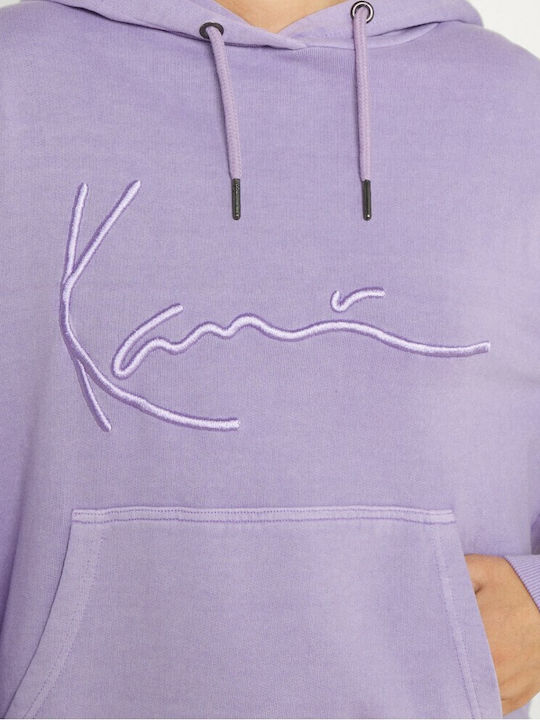 Karl Kani Signature Washed Women's Hooded Sweatshirt Purple