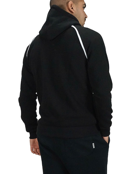 The Real Brand Real Brand Herren Sweatshirt Jacke mit Taschen Schwarz