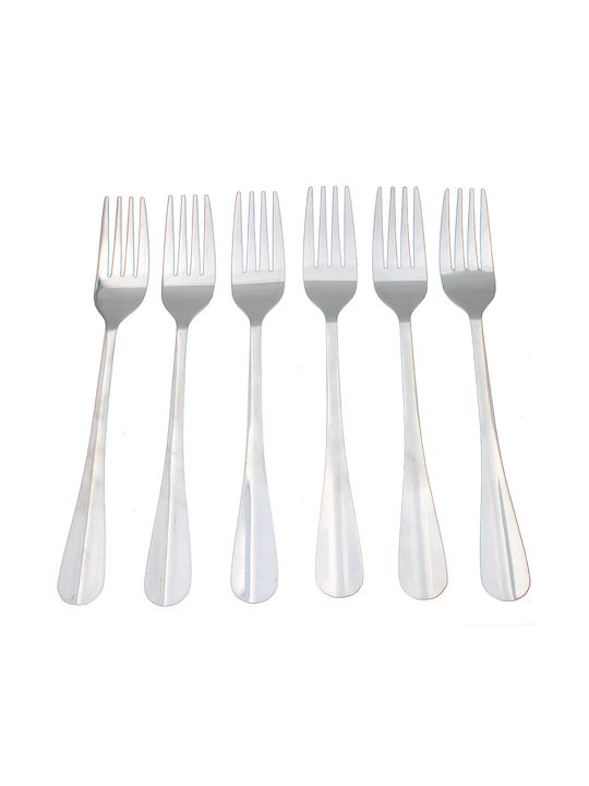 Inox Table Fork Set Silver 6pcs