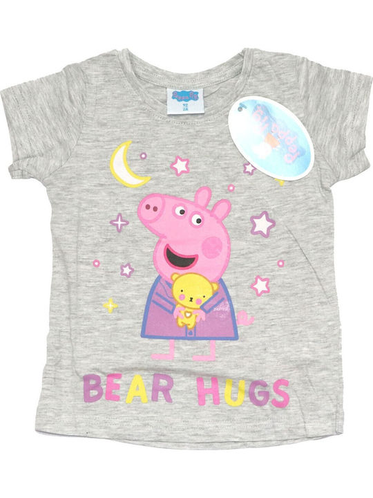 Peppa Pig Kinder Schlafanzug Sommerlich Gray